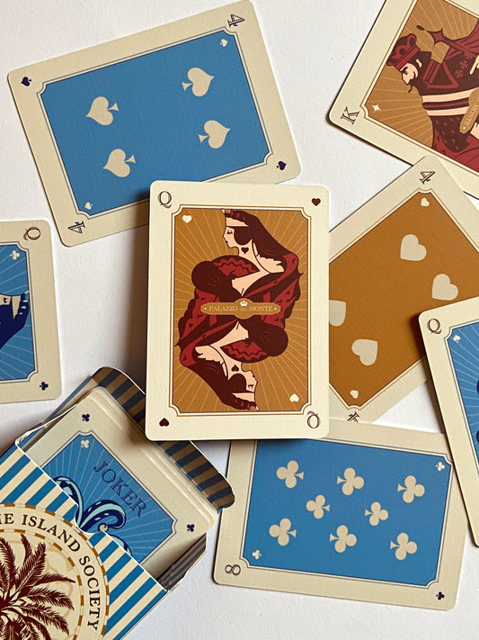 deck of cards, hand illustrated designer