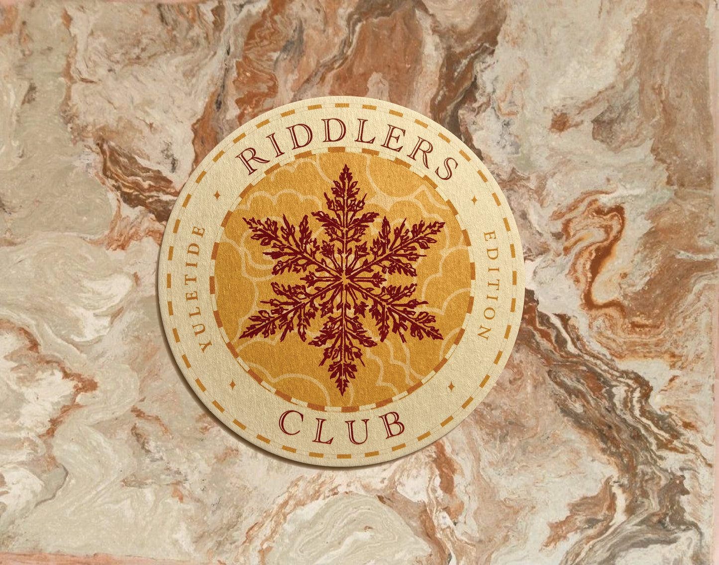 Riddlers' Club Coasters “For Conversations Over Mulled Wine”