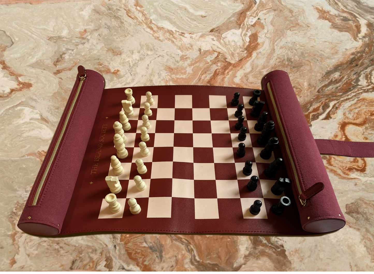 Luxury Leather Travel Chess Set – Gift for Couples